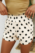 Classic Charm Polka Dot Shorts (S-XL): Apricot