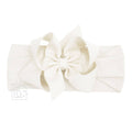 WIDE PANTYHOSE HEADBAND W/CLASSIC GROSGRAIN BOW
