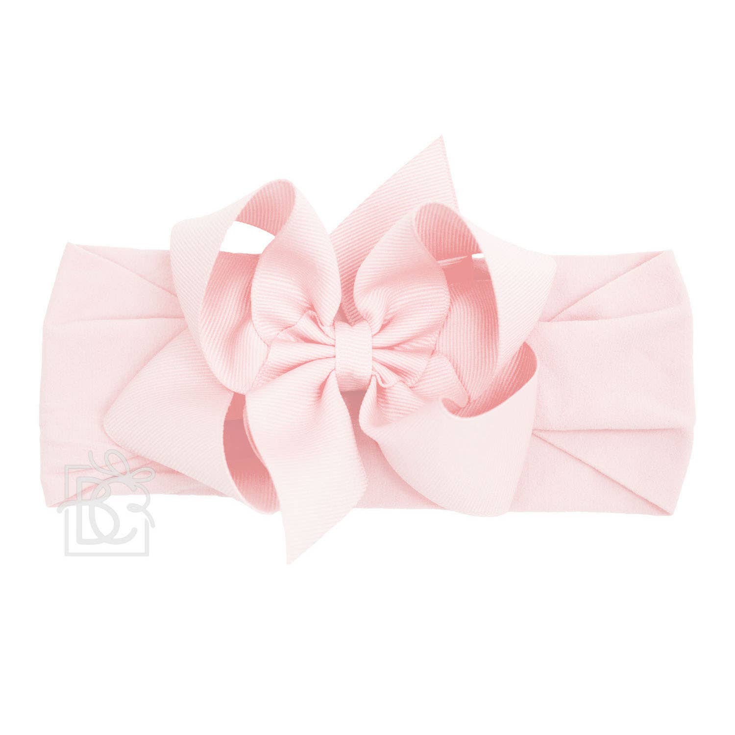 WIDE PANTYHOSE HEADBAND W/CLASSIC GROSGRAIN BOW