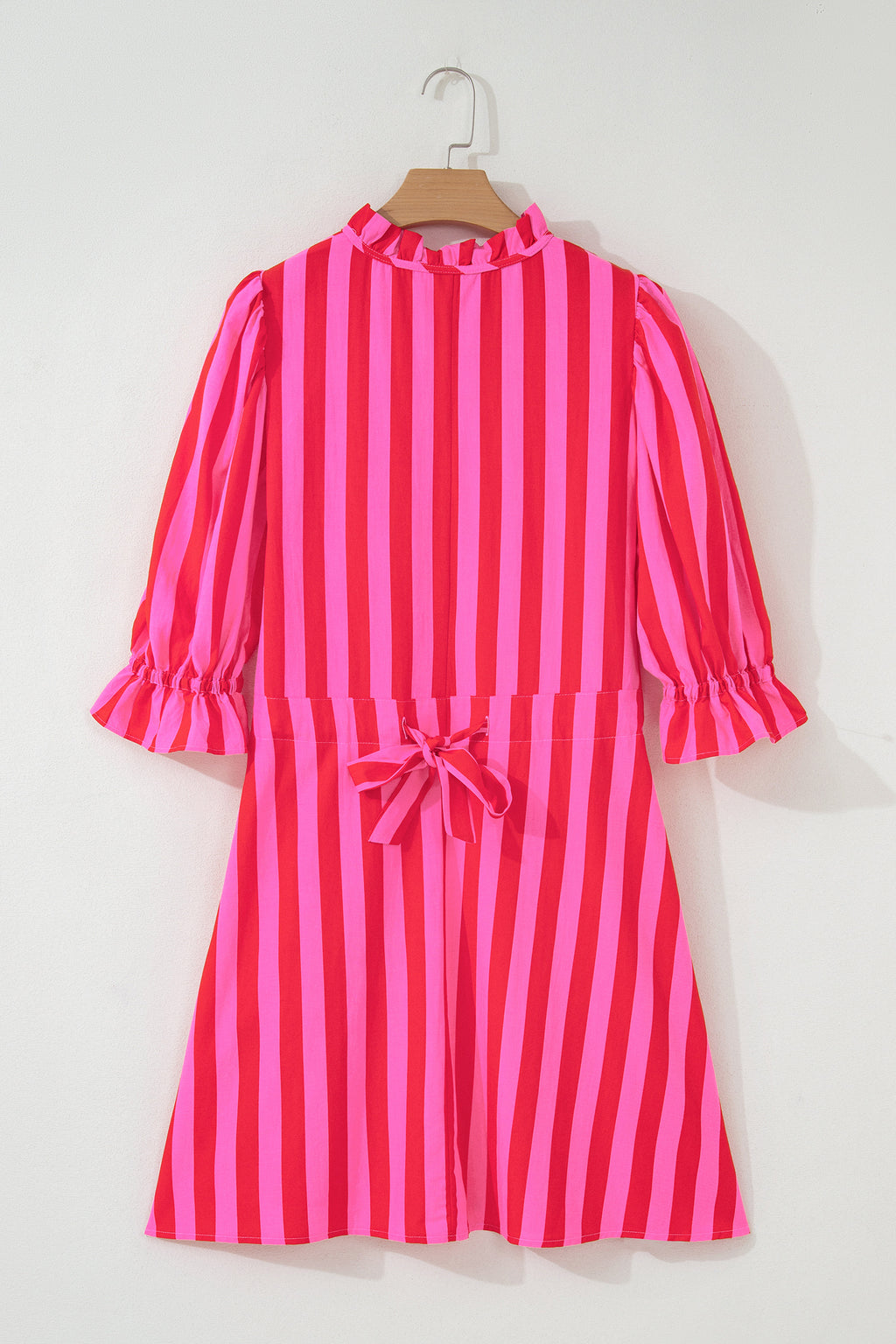 Pink & Red Stripe Babydoll Dress