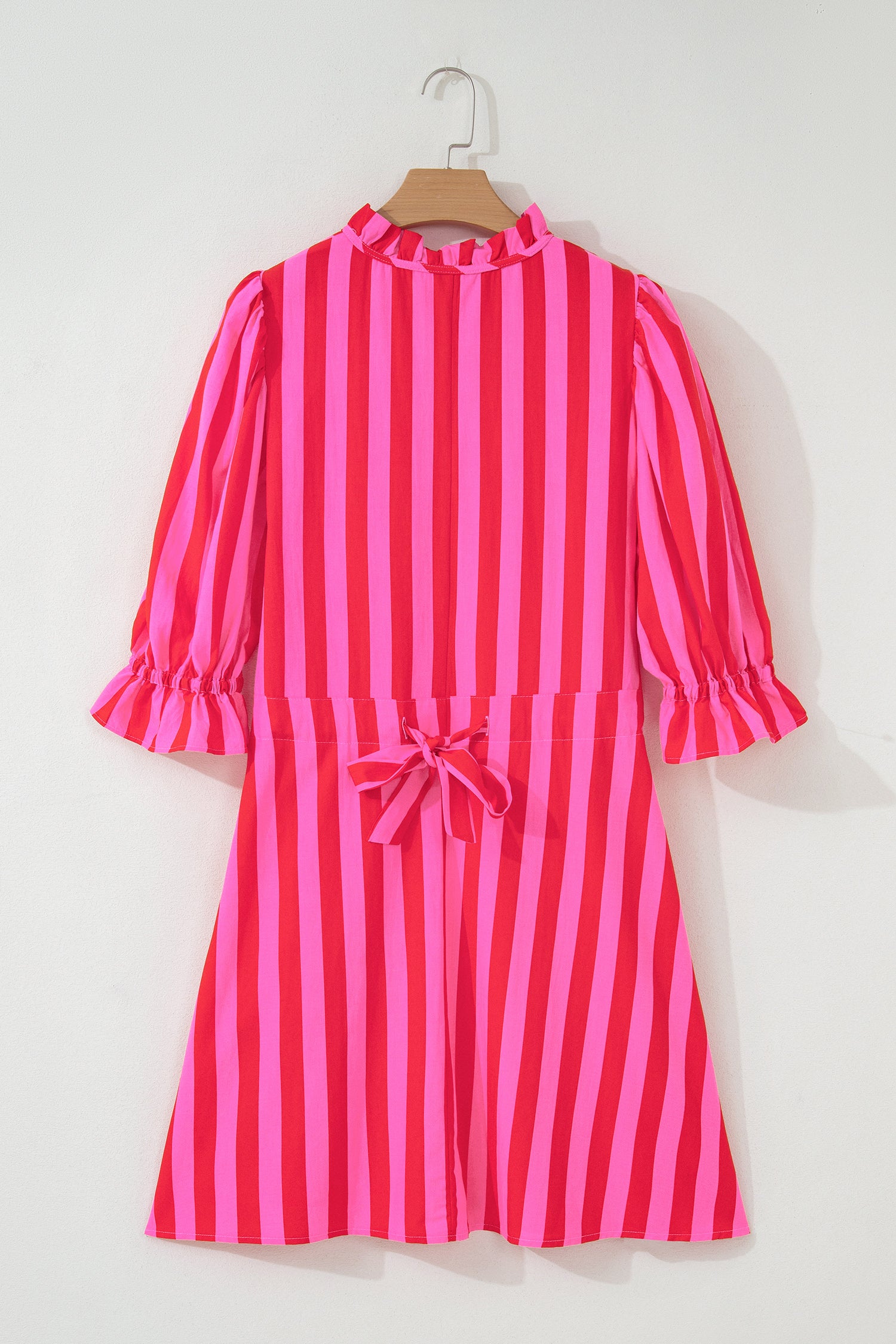 Pink & Red Stripe Babydoll Dress