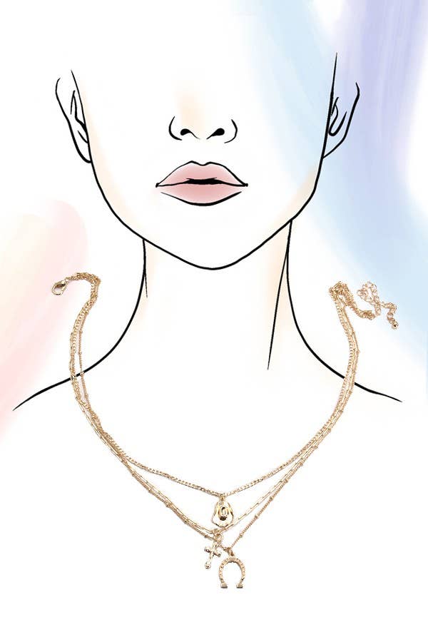WESTERN CHARM LAYERED NECKLACE