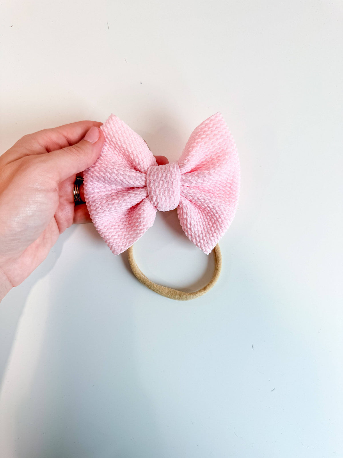 *Light Pink Bullet Bow + NYLON