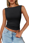 SOLID SLEEVELESS SLIM FIT  TANK TOP