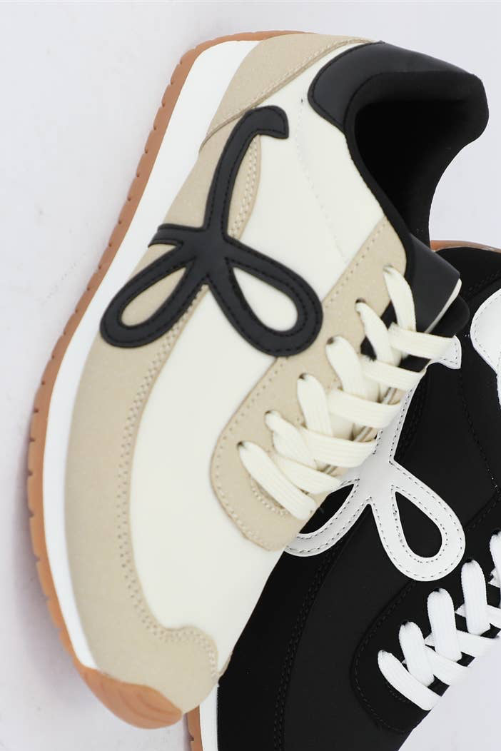 Bow Detail Retro Sneakers