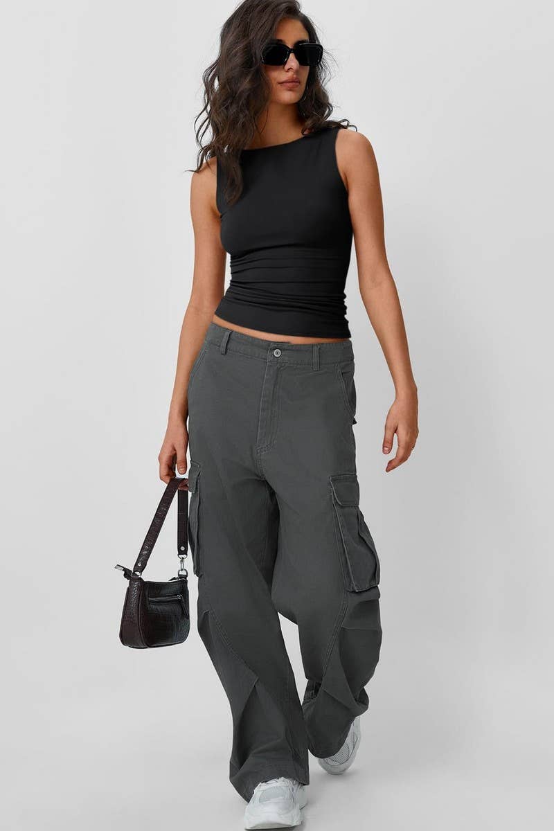 SOLID SLEEVELESS SLIM FIT  TANK TOP