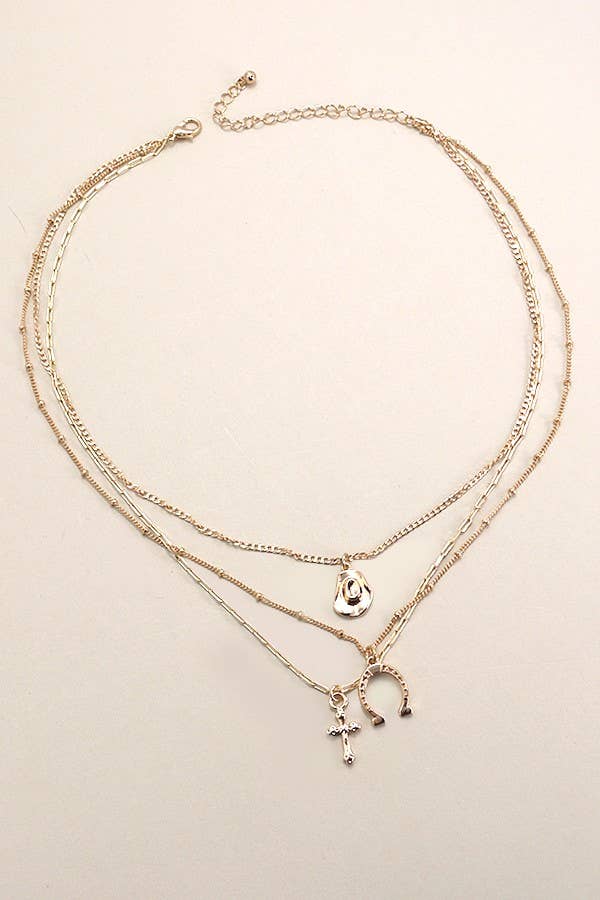 WESTERN CHARM LAYERED NECKLACE